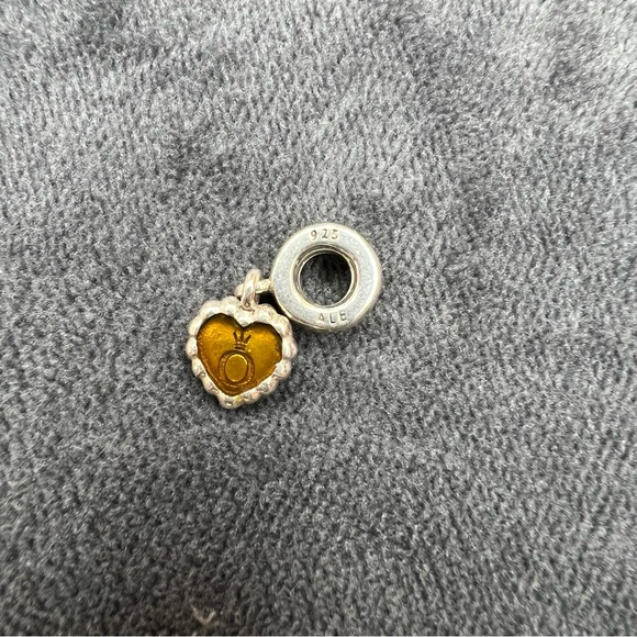 RETIRED Pandora Cognac Enamel Forever Dangle Charm - Picture 3 of 3
